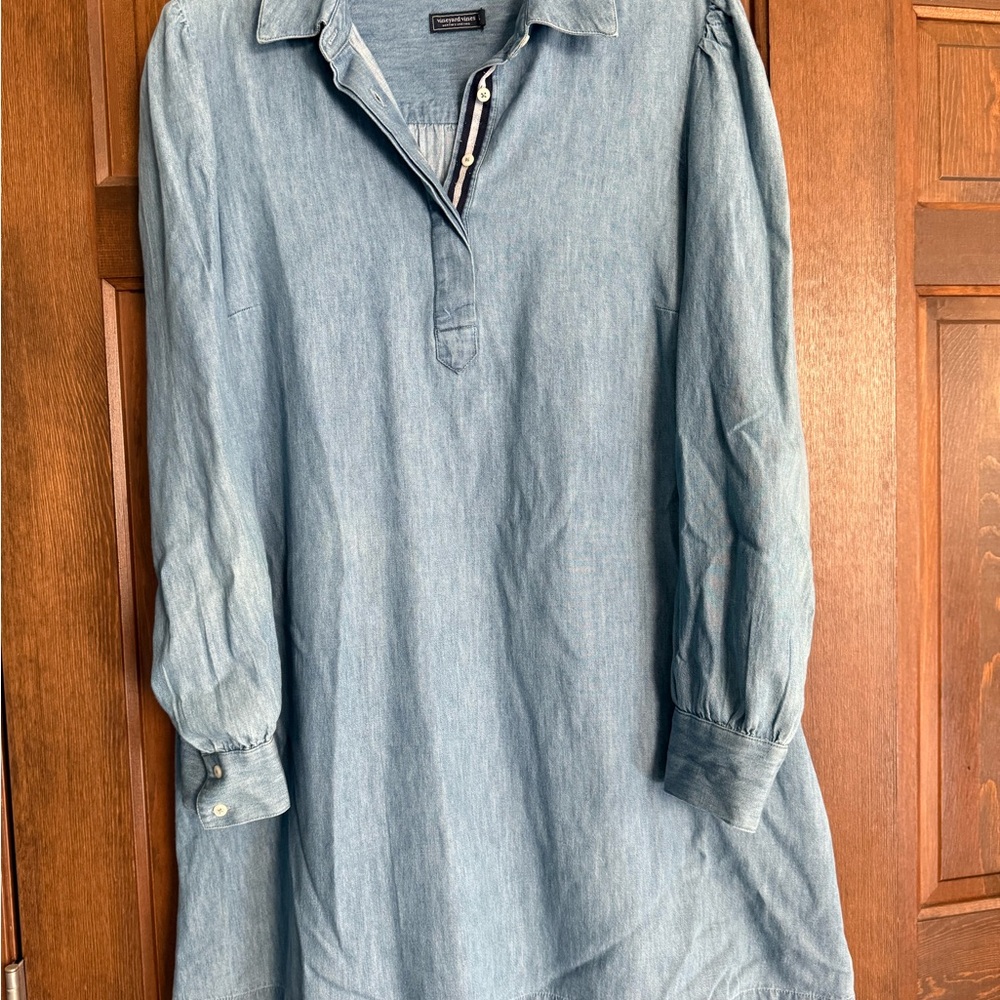 Vineyard Vines Blue Long Sleeve Dress